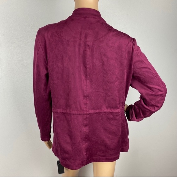 NEW BLANKNYC FAUX SUEDE DRAPED JACKET - Picture 5 of 6